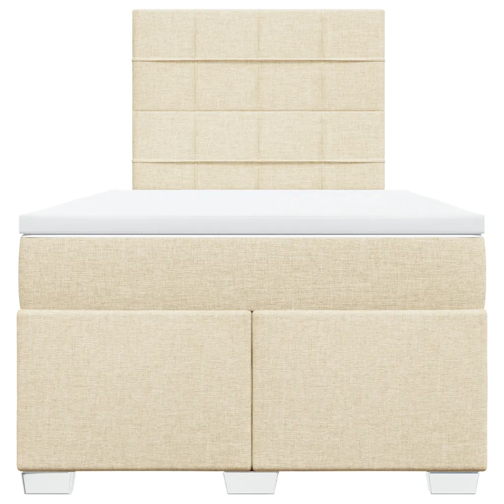 Giroletto a Molle con Materasso Crema 120x190 cm in Tessuto 3292732