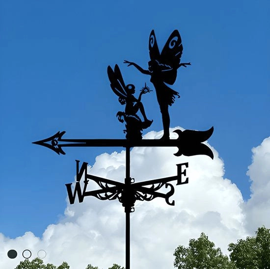 Decorazione metallica a forma di ventaglio con motivi animali - Decorazione per esterni in ferro battuto - Ornamento per terrazze e cortili interni - Fiore della natura