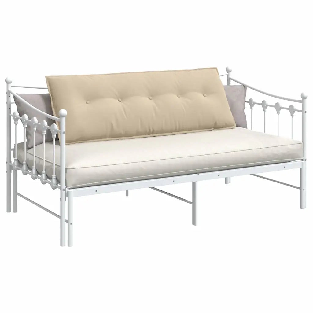 Cuscino per Schiena Crema 140 x 50 cm Tessuto in Microfibra 42014863