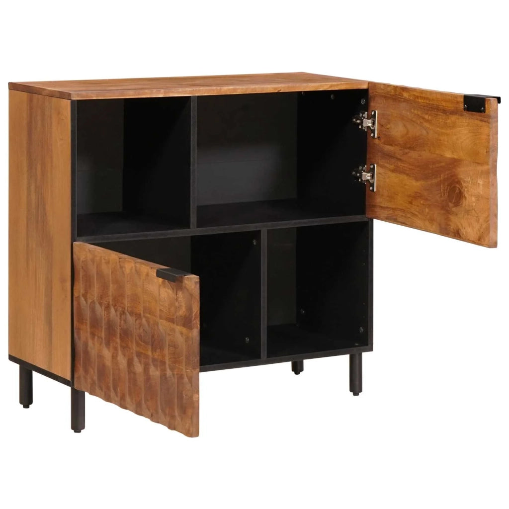 Credenza | Madia | Buffet da pranzo | Armadio da pranzo con porta Finitura Marrone Acacia 80 x 33 x 75 cm