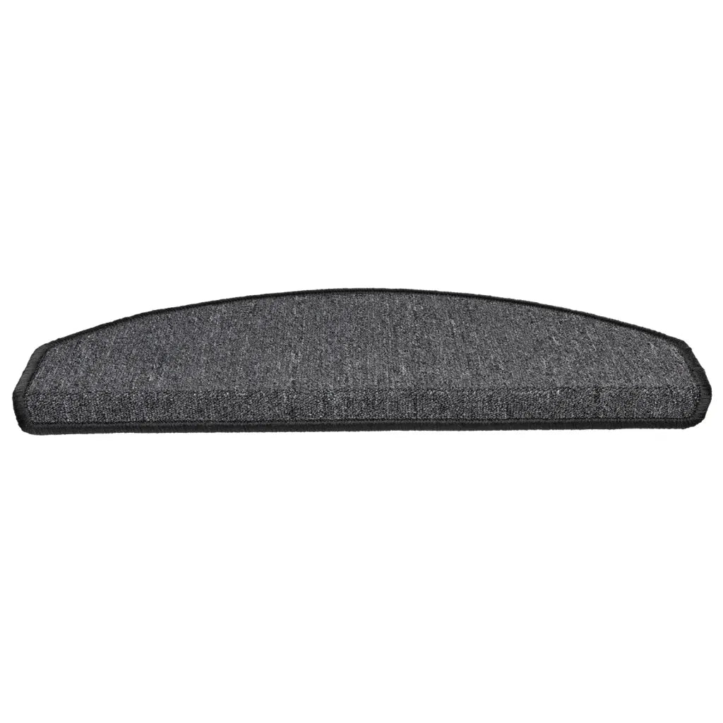Tappetini per scale 10 pz 65x24x4 cm Antracite Semicircolari Grandi 149751