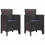 Sedia da Giardino 2 pcs Marrone 53 x 49 x 85 cm Polipropilene 847456