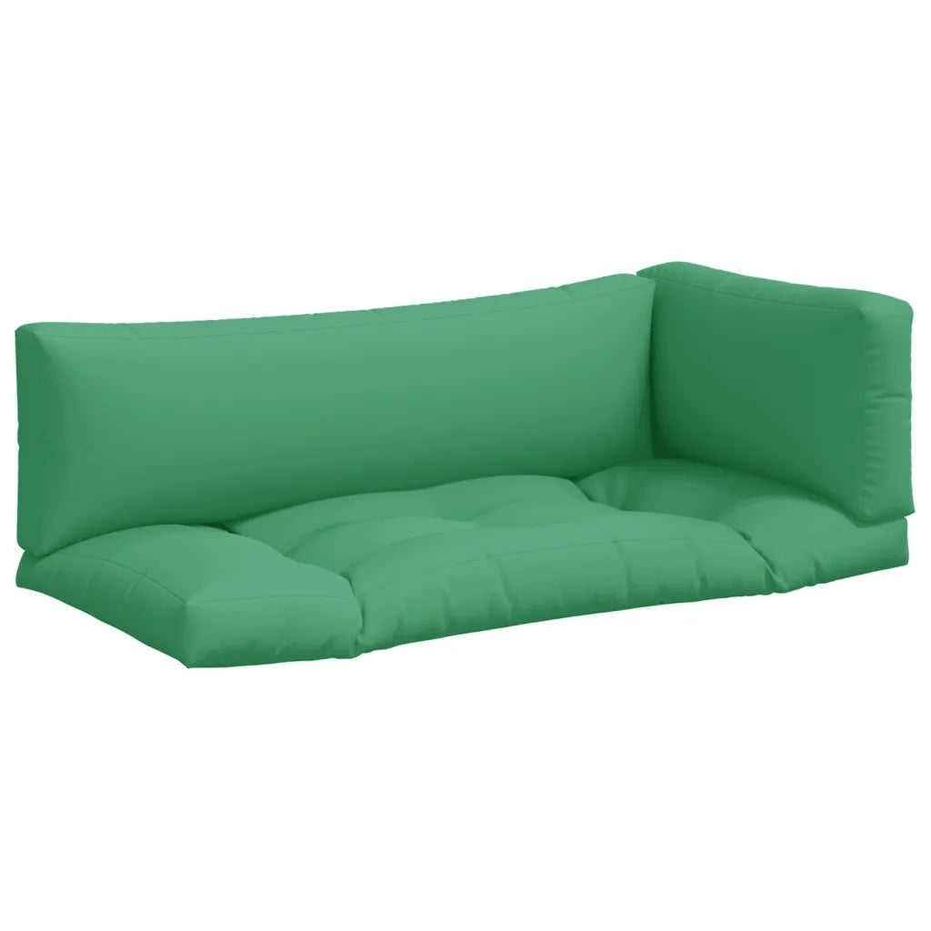 Cuscini per Pallet 3 pz Verdi in Tessuto 360949