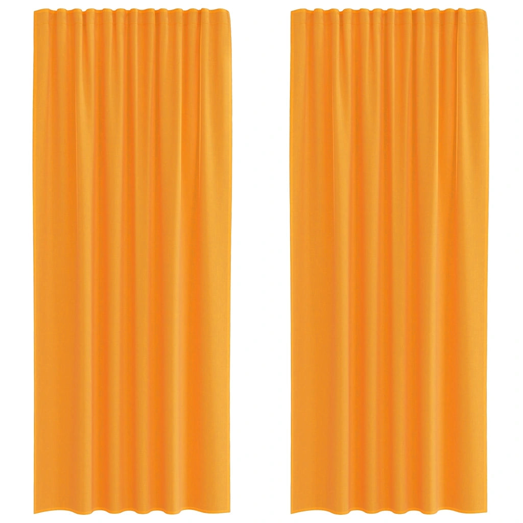Tende in Voile con Tasche per Aste 2 pz Arancio 4102193