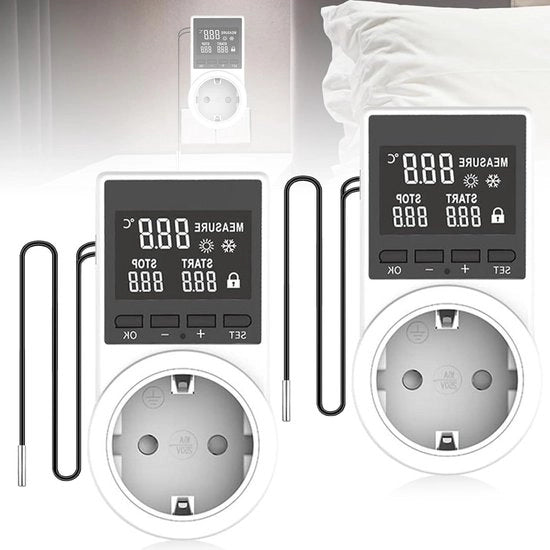 Timer a tempo digitale con copertura impermeabile - schermo LCD timer a tempo - 2 pezzi.