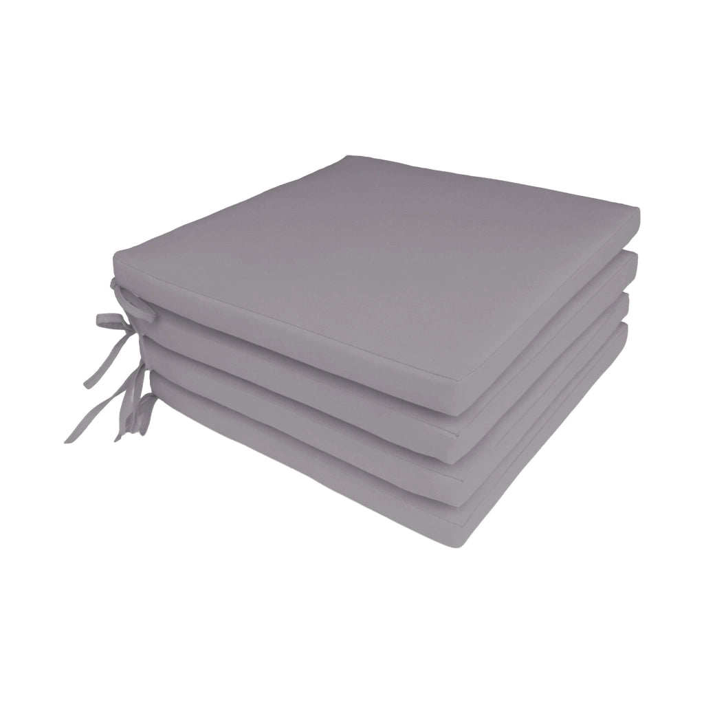 Set 4 cuscini per sedia da giardino, grigio