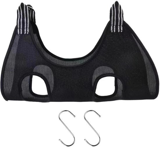 Custodia per animali domestici a forma di lettino - Ademend per cani - Kit per la cura degli animali domestici - Accessori per la doccia - Materiale nylon soffice - Fori di aerazione - Cintura per cani