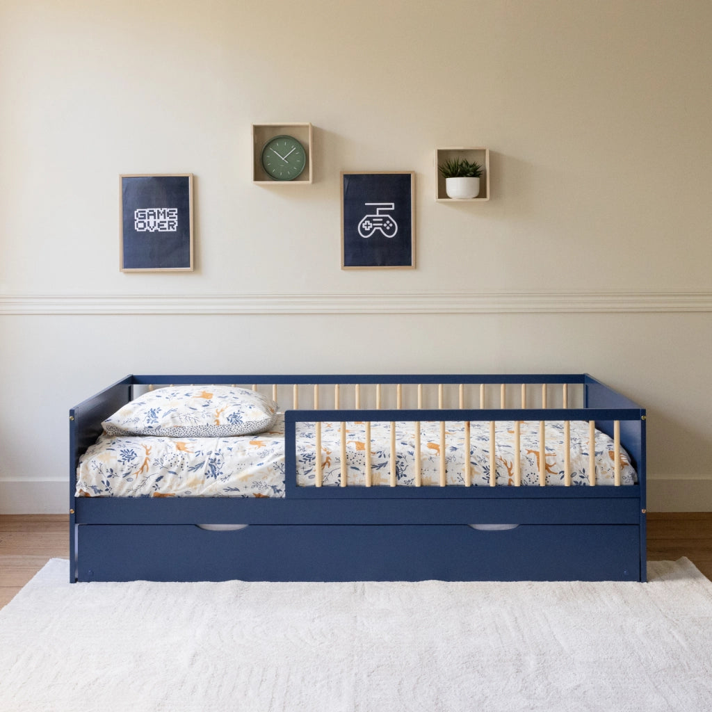 Letto a scomparsa per bambino 190x90cm blu scuro ADAM
