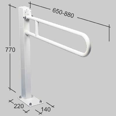 BARRA DI SOSTEGNO RIBALTABILE  65 cm     MADE IN ITALY