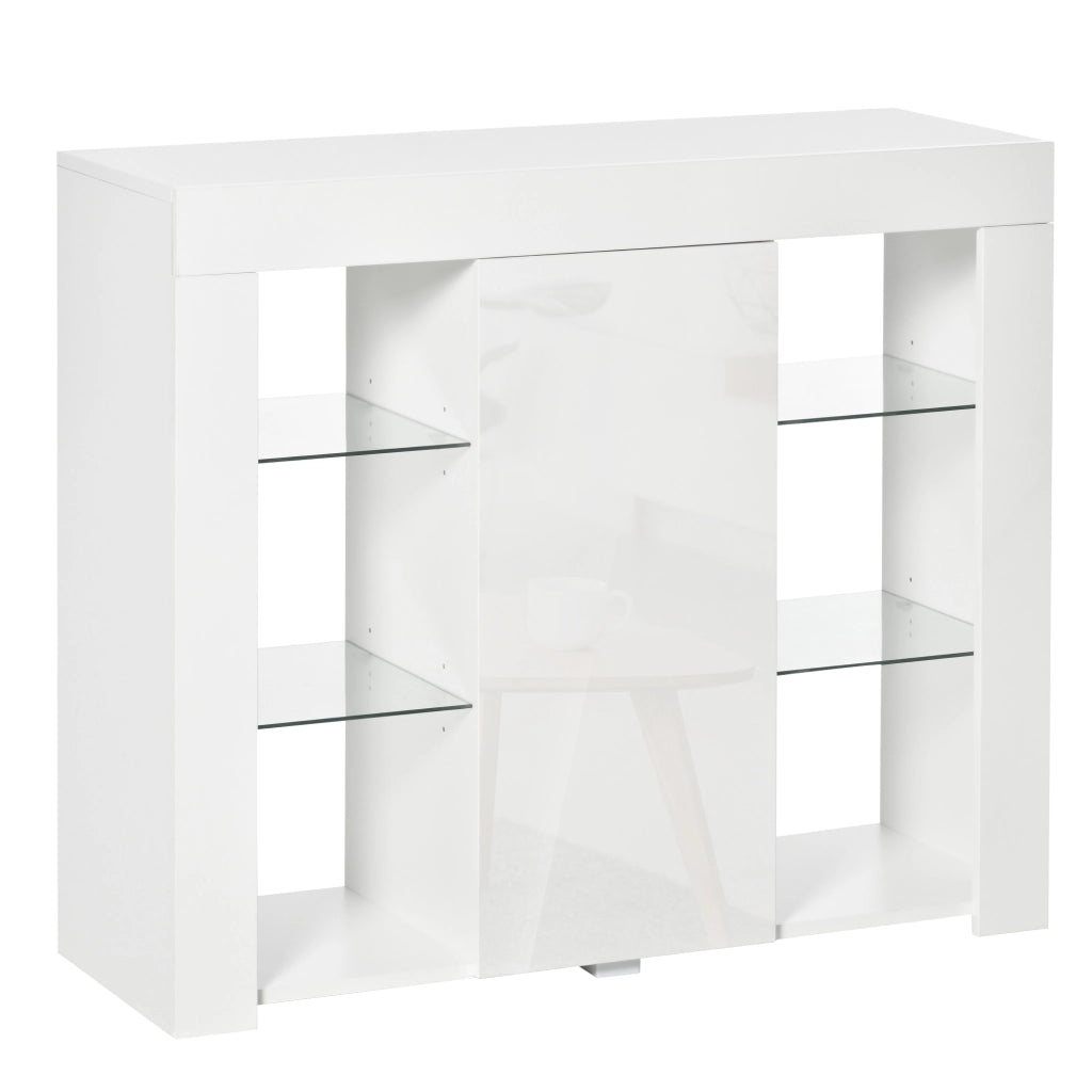 Credenza Moderna con Luci LED ¨C zephmum ¨C 97x35x83 Bianco