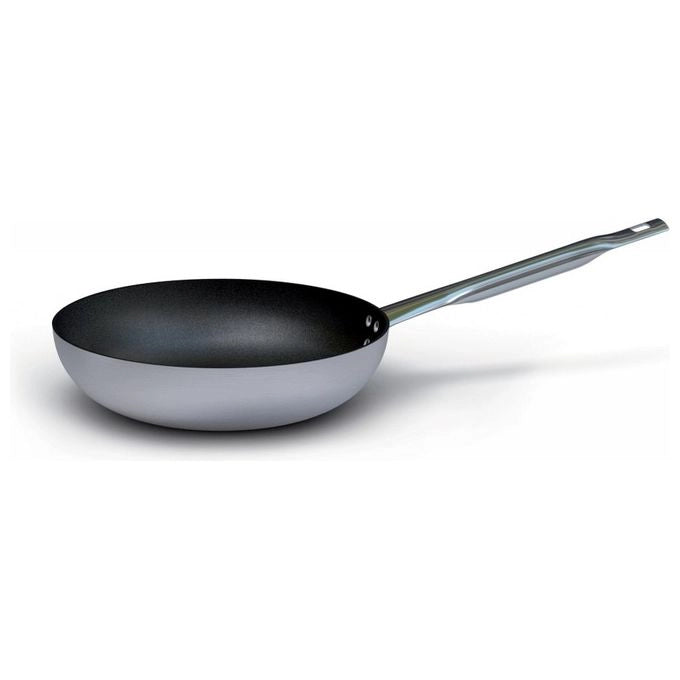 Ballarini 2002.32 Serie 2000 Padella Alta Antiaderente Diametro 32 cm Altezza 7.5 cm Fondo Planare per Gas Elettrico Vetroceramica colore Argento