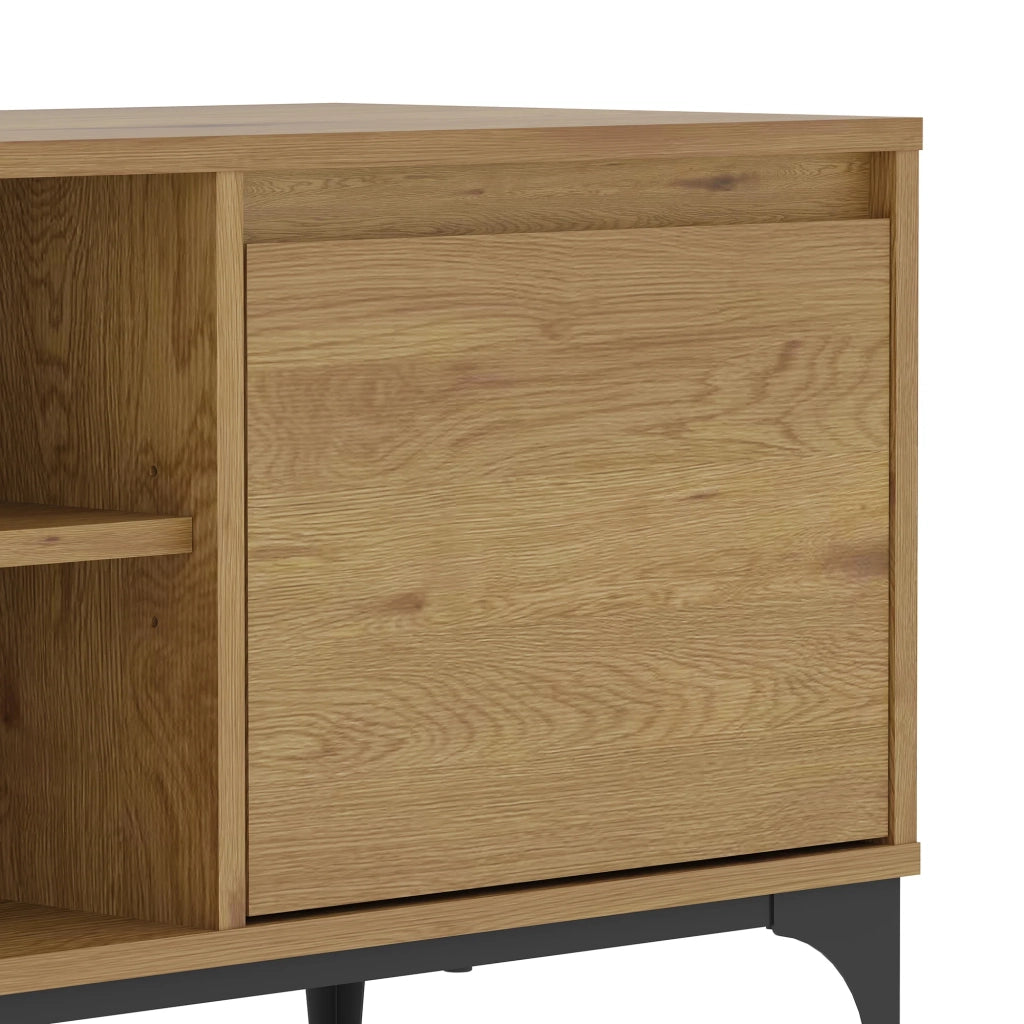 Mobile porta TV mobile porta TV per soggiorno mensola 140 x 40 x 50 cm effetto rovere scuro 03_0010066