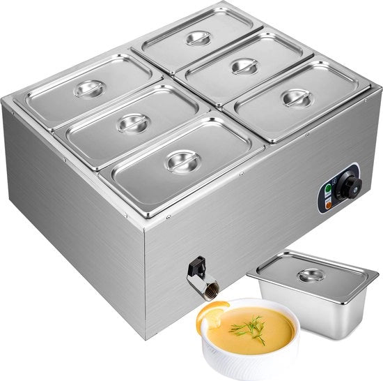 Buffet riscaldatore - 6 contenitori - 30 litri
