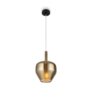 Maytoni Lampada a Sospensione Moderna Duality 1 Luce E27 Nero Metallo Vetro Specchio