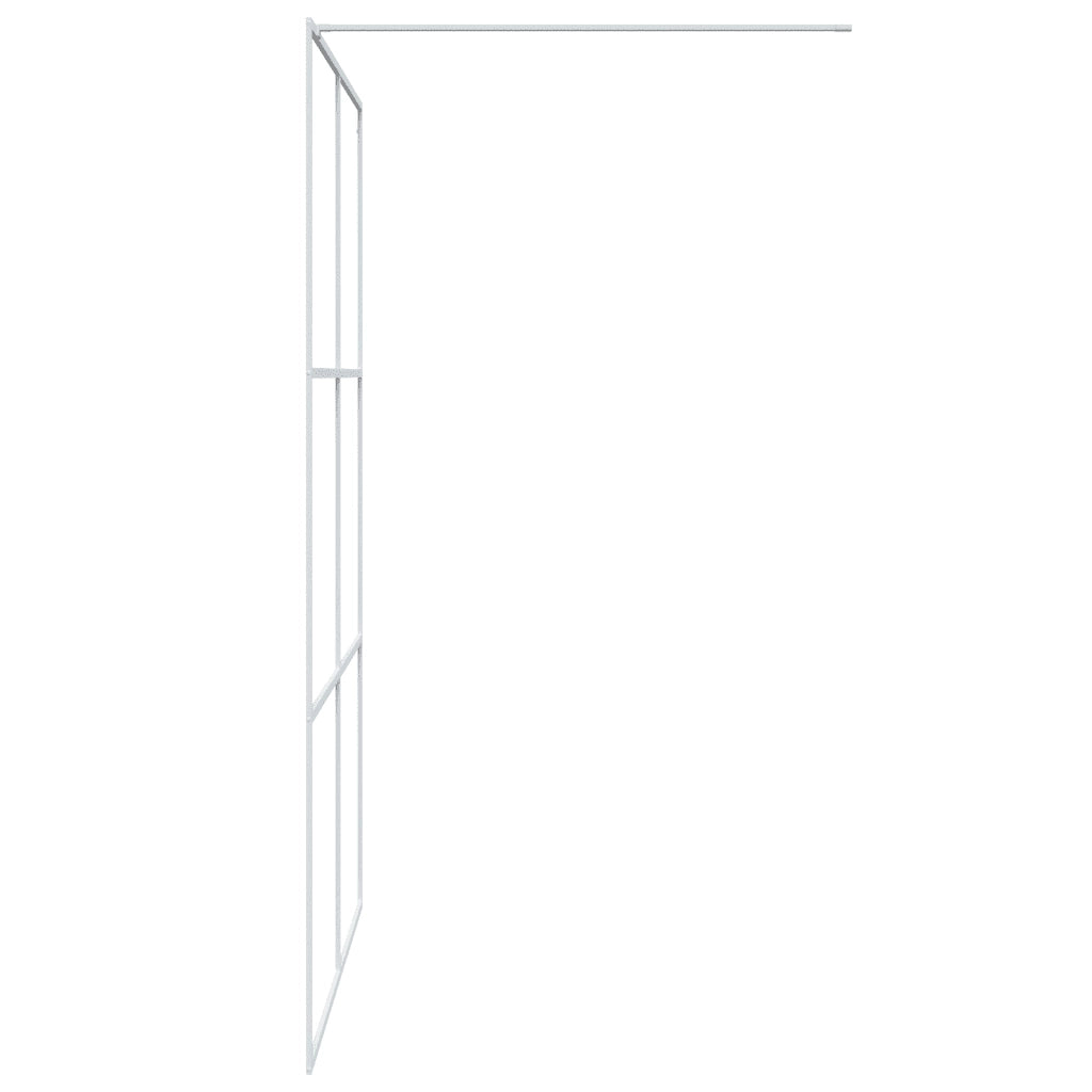 Parete Doccia Walk in Bianca 140x195 cm Vetro Trasparente ESG 152124
