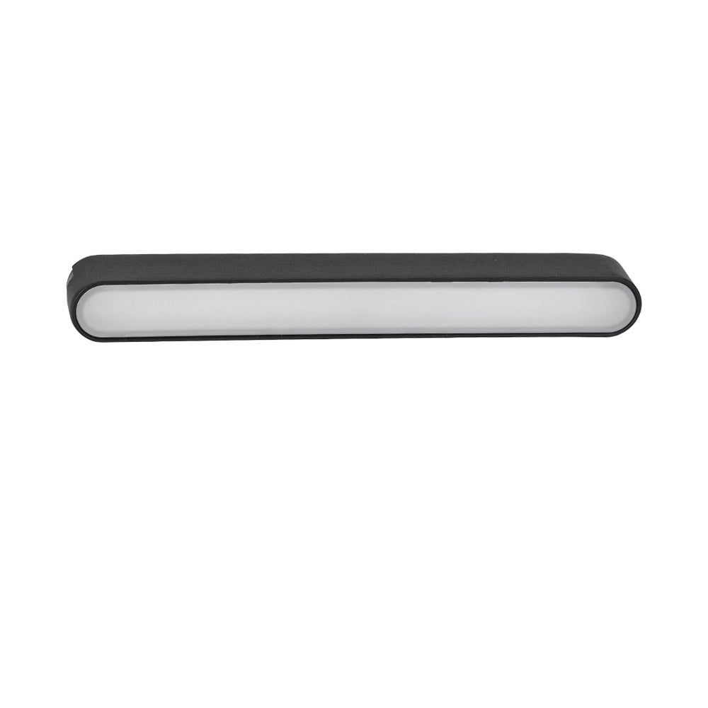 Base Di Illuminazione Binario Moderno Basic Alluminio Nero Luce Calda 12W