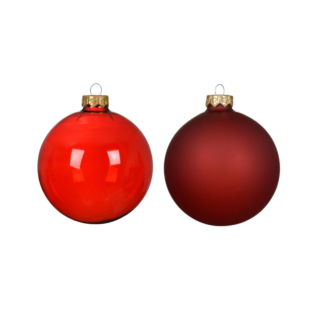 Box 3 Palline Vt rosso trasp lu/op d10cm
