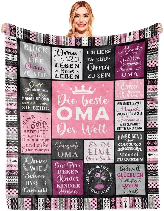 Regali per Nonna, Migliori Regali per Nonna, Regali Significativi per Nonna, Regalo per Nonna da Parte del Figlio o della Figlia per Compleanno, Regalo di Compleanno per Nonna Giorno della Mamma Regali Coperte 150x130CM
