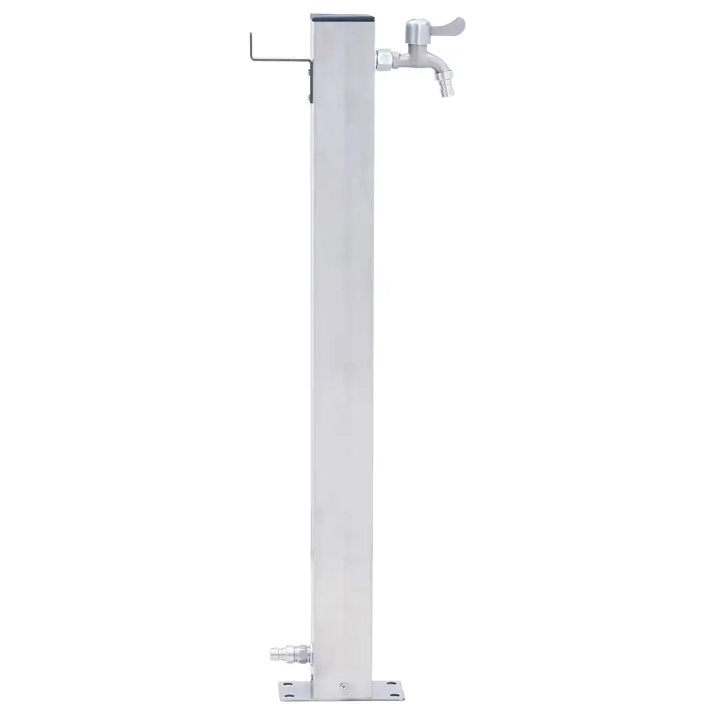 Colonna d'Acqua da Giardino 40 cm Acciaio Inox Quadrato 364496