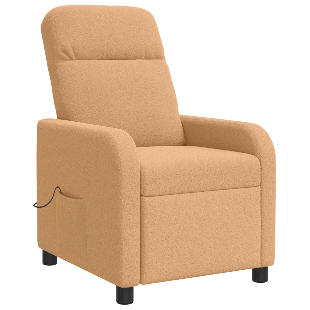 Poltrona Massaggiante Beige Bouclé 42034956