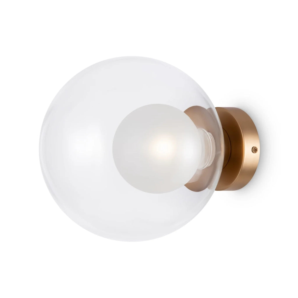 Applique Da Parete Moderna Basic Form 1 Luce G9 20W Metallo Oro Ip20