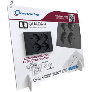 ESPOSITORE DISPLAY MULTIPR QUADRA ORIZZONT 43X36CM- ELECTRALINE- 1,0 pz