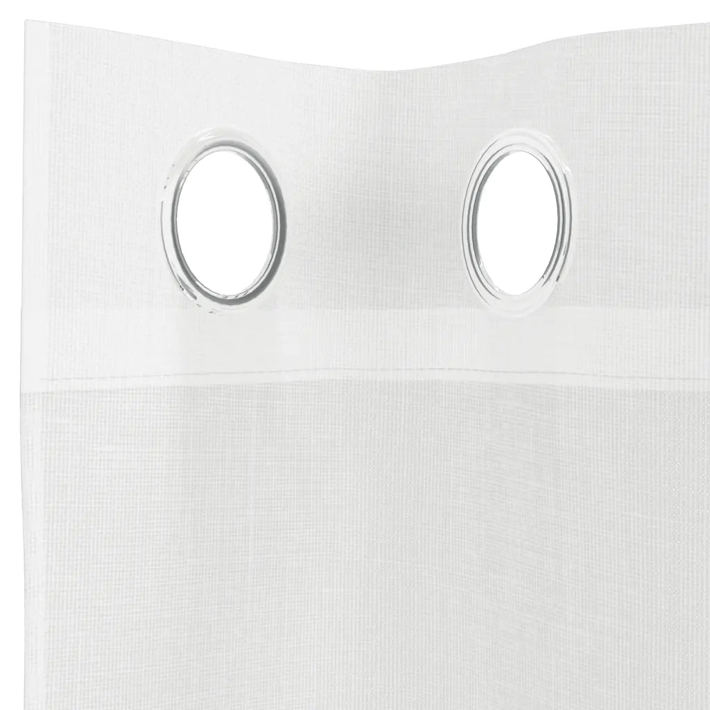 Tende in Voile con Occhielli 2 pz Bianco