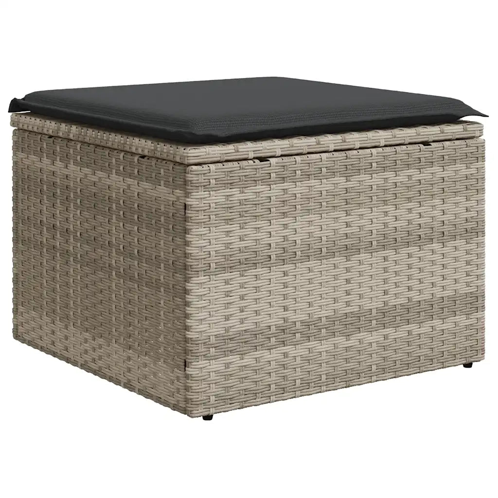 Set Divano da Giardino 6pz con Cuscini Grigio Chiaro Polyrattan 3222921