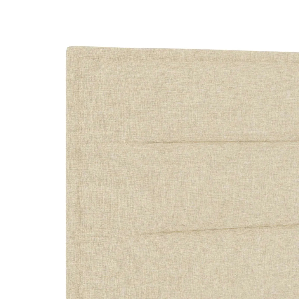 Letto box spring con materasso Crema 100 x 200 cm Tessuto 3451141