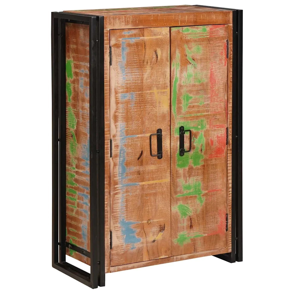 Highboard con Ante Marrone Legno Recuperato Massello e Metallo 4104768