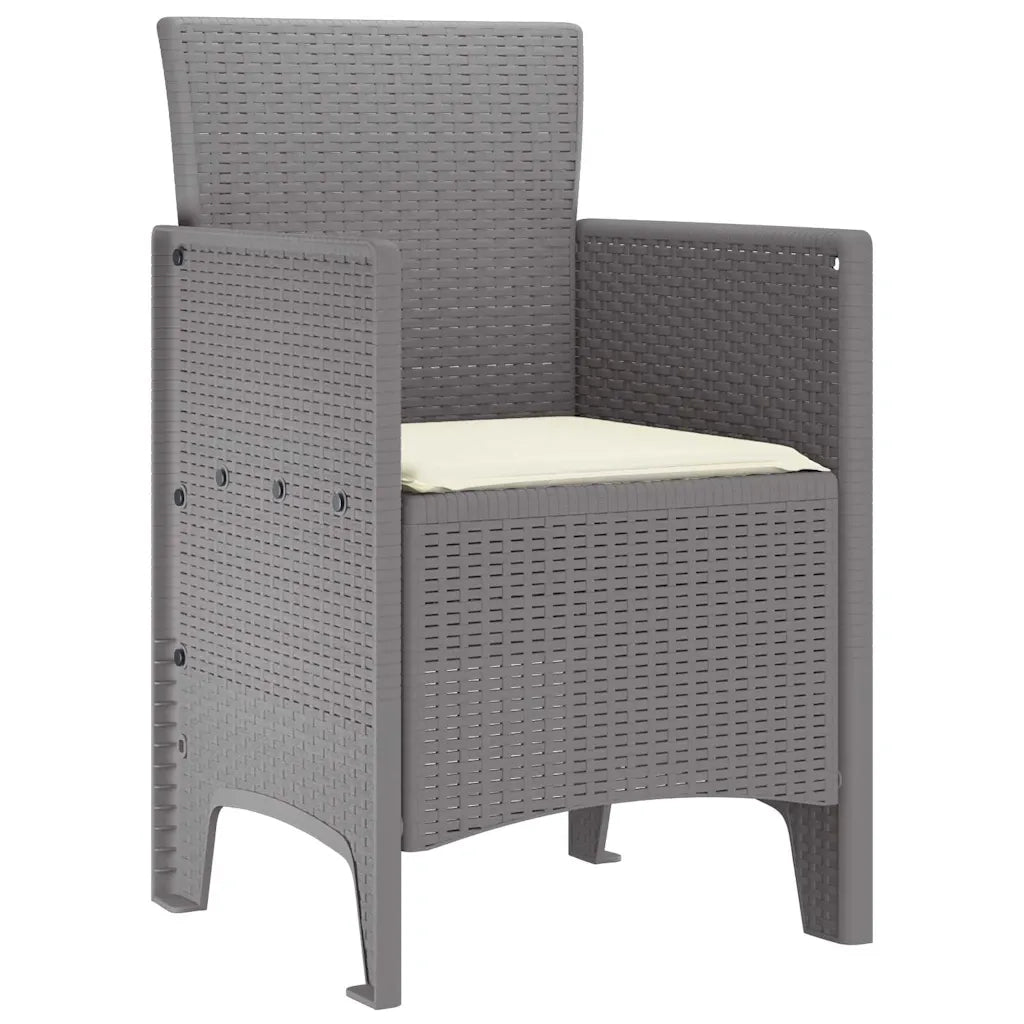 Sedia da Giardino 4 pcs Grigio chiaro 53 x 49 x 85 cm