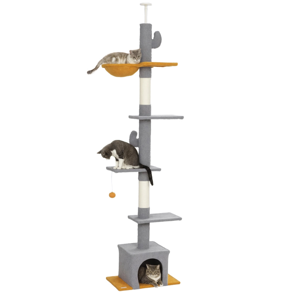 Arbre ¨¤ chat per gatti ¨C zephmum ¨C grigio chiaro 275 cm