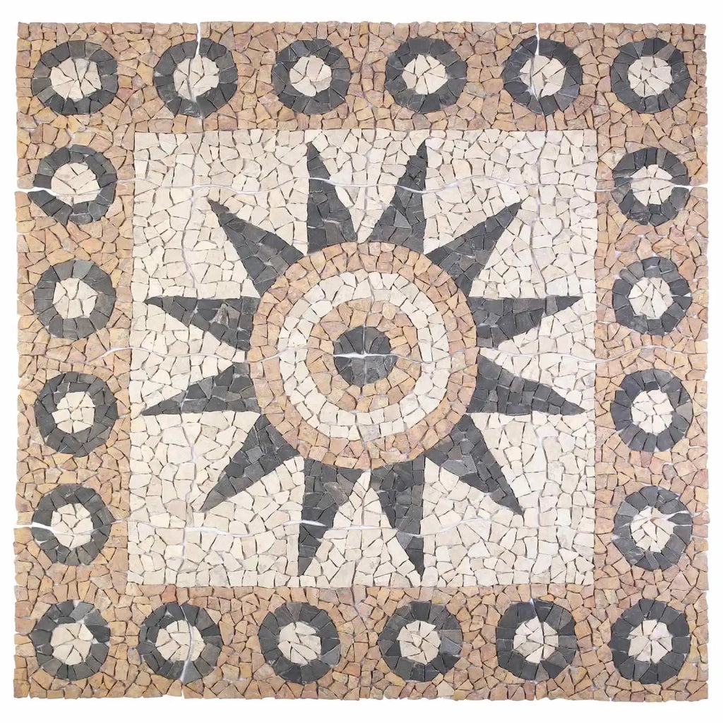 Piastrelle in mosaico con motivo a fiore Multicolore 42033519