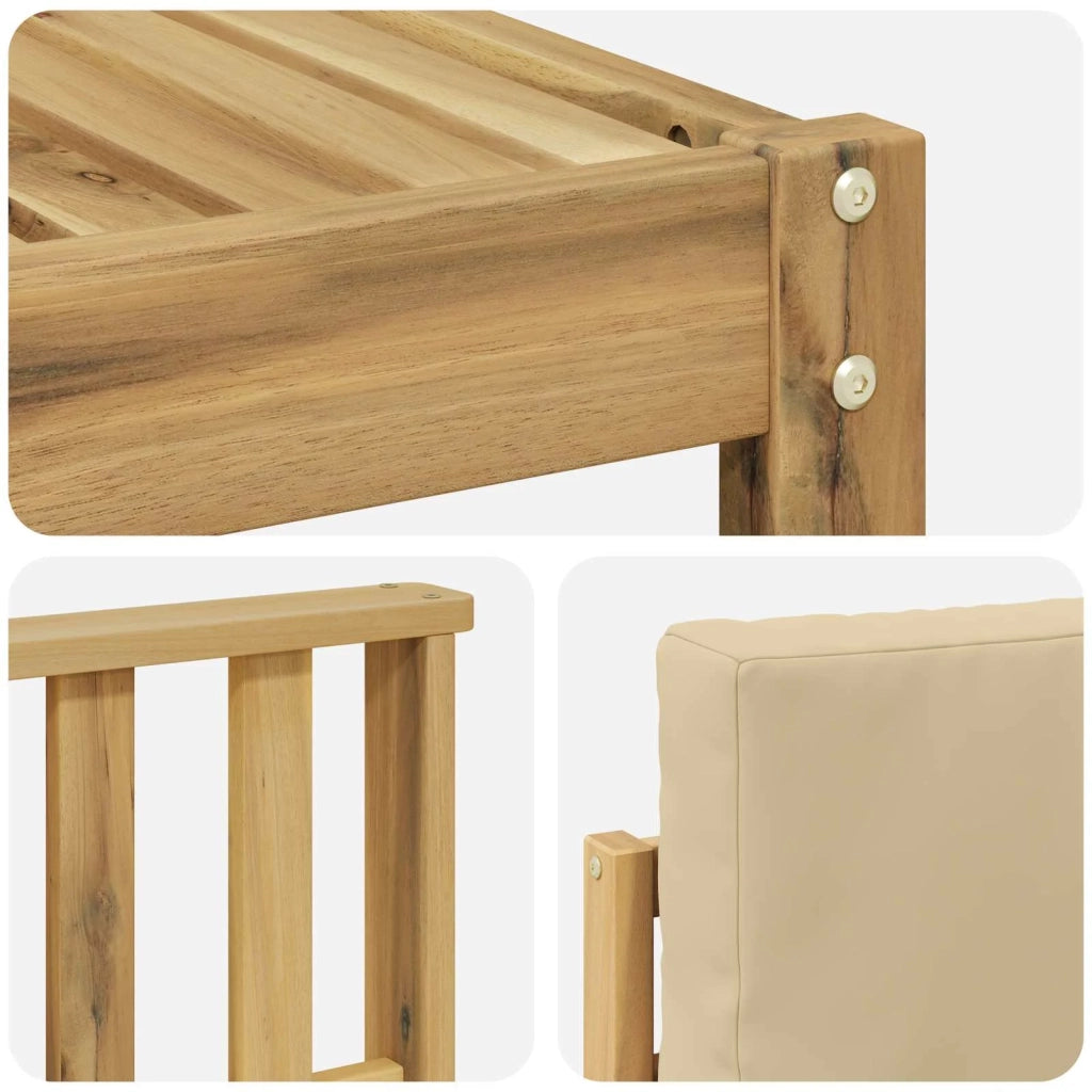 Set di divani da esterno con cuscino 7 pcs Bianco e Beige 3387277