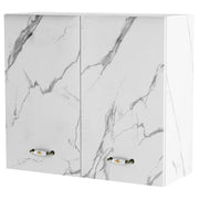 Pensile da Cucina Scolapiatti Sistema Raccogli Gocce Mobile Bianco Effetto Marmo