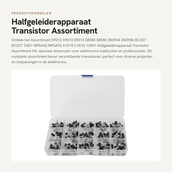 Kit di Assortimento di Trasistore - Per Appassionati di Elettronica - 10 Tipi - Facile da Riconoscere - Incluso Etichetta...
