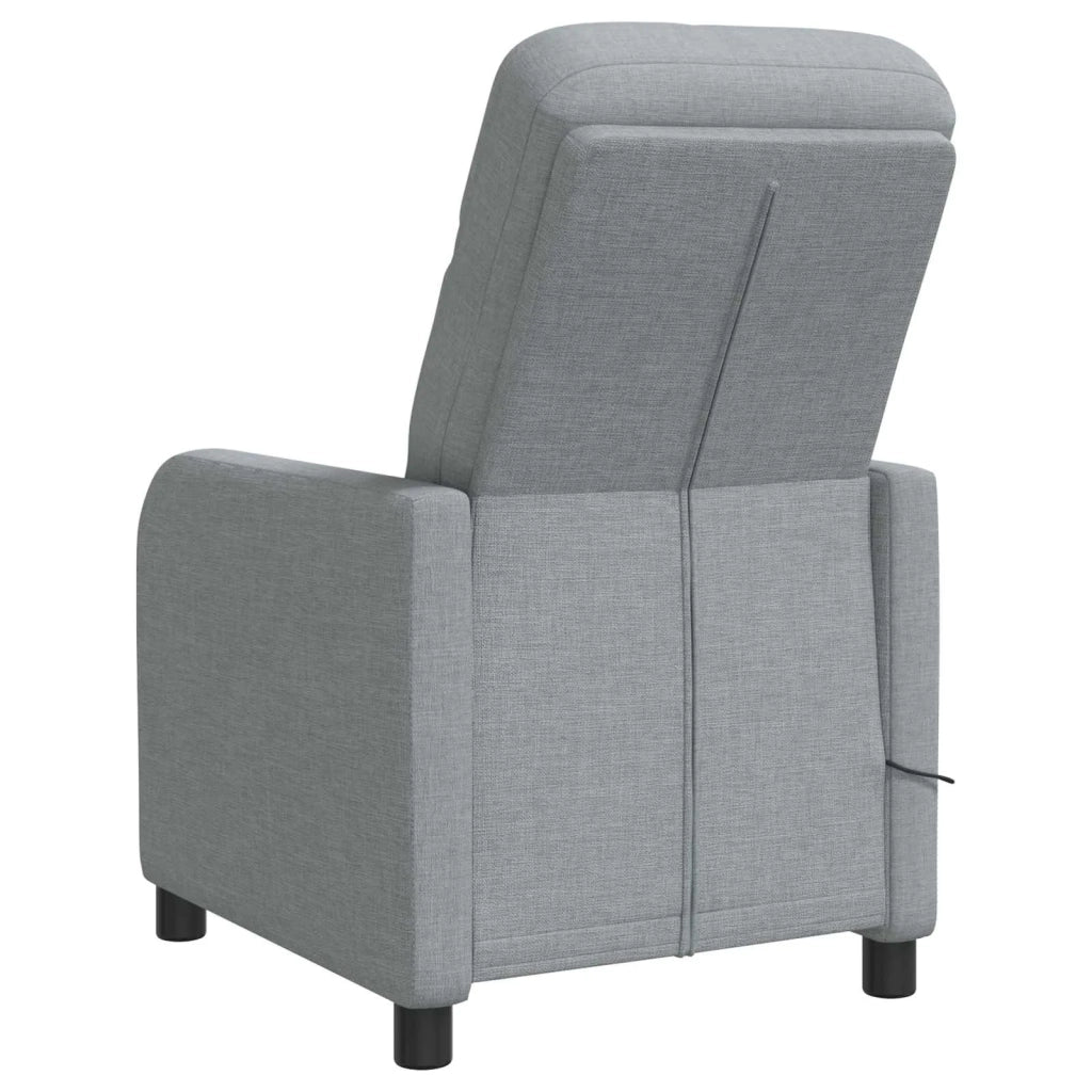 Poltrona Massaggiante Grigio Chiaro Tessuto 42034939