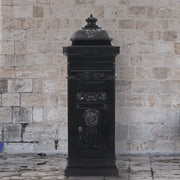 Cassetta della Posta in Alluminio Inossidabile Vintage Nera 43888