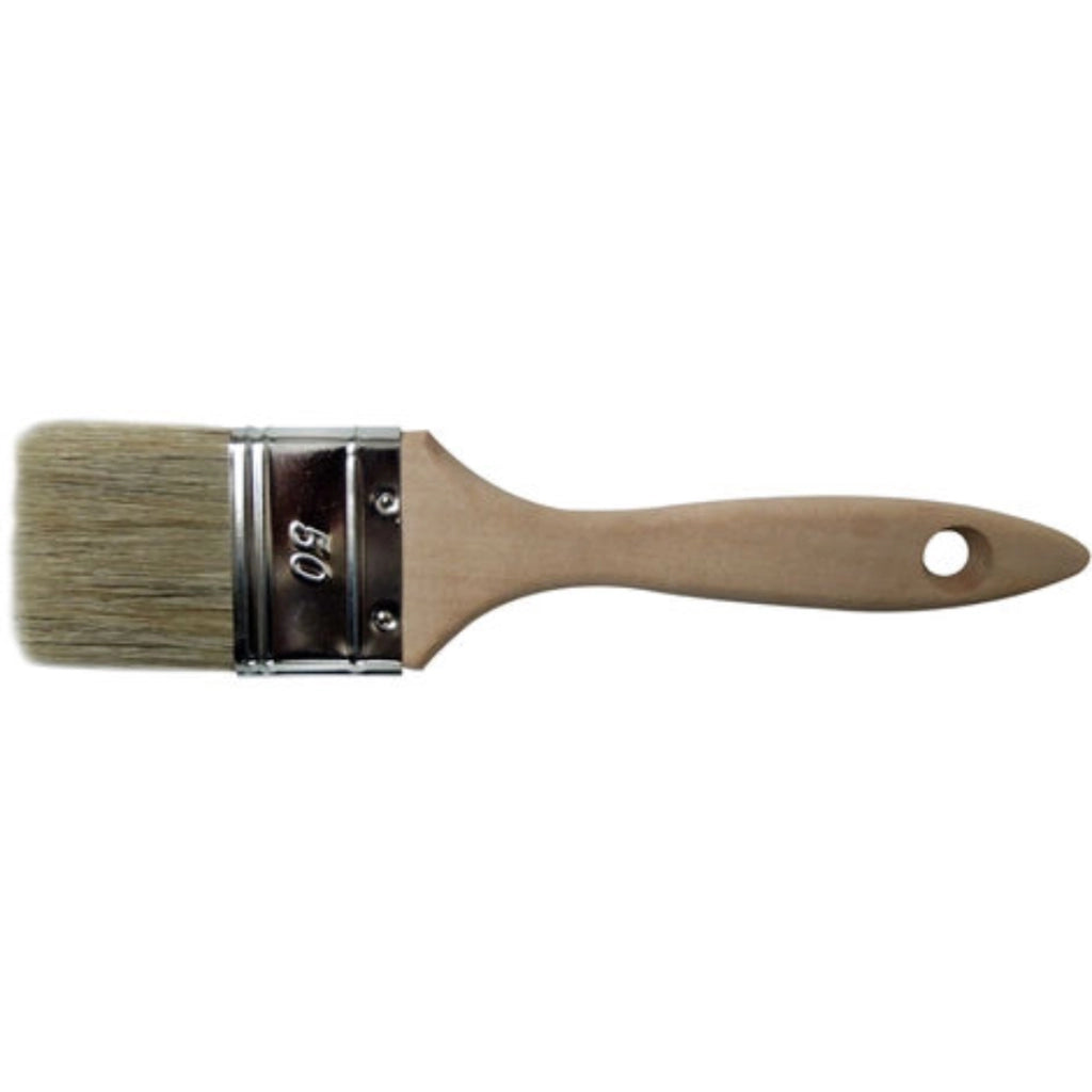 Pennello Pennellessa 220 per Vernice Smalto Solvente Impregnante Piatto Manico Legno 70 mm