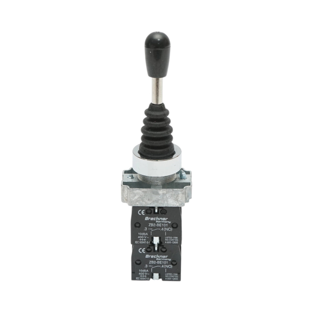 Interruttore a joystick 4 posizioni con ritorno 4NO, 400V/10A Breckner Germany