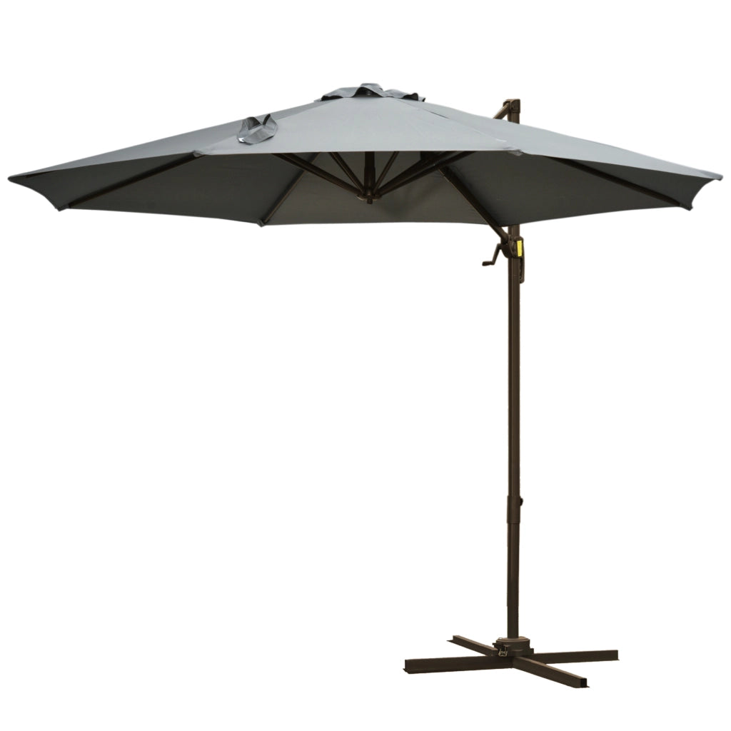 Ombrellone da Giardino ¨C Minimal ¨C Grigio, ?2.95x2.5 m