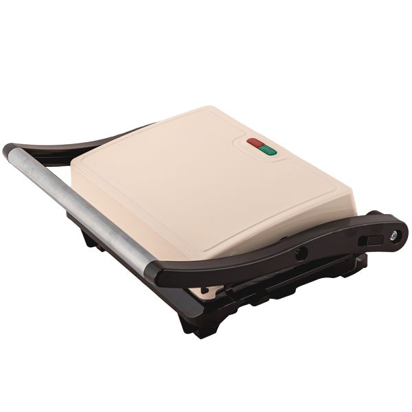 Tostiera - Mini grill Champagne  Bakelite-Acciaio Beige