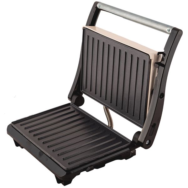 Tostiera - Mini grill Champagne  Bakelite-Acciaio Beige