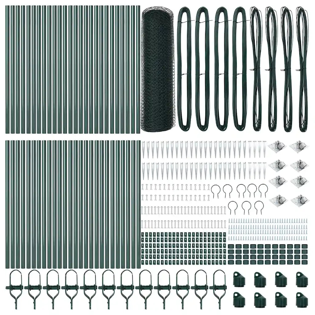 Palo della recinzione Verde 100 x 0,4 m (maglia di 13 mm)