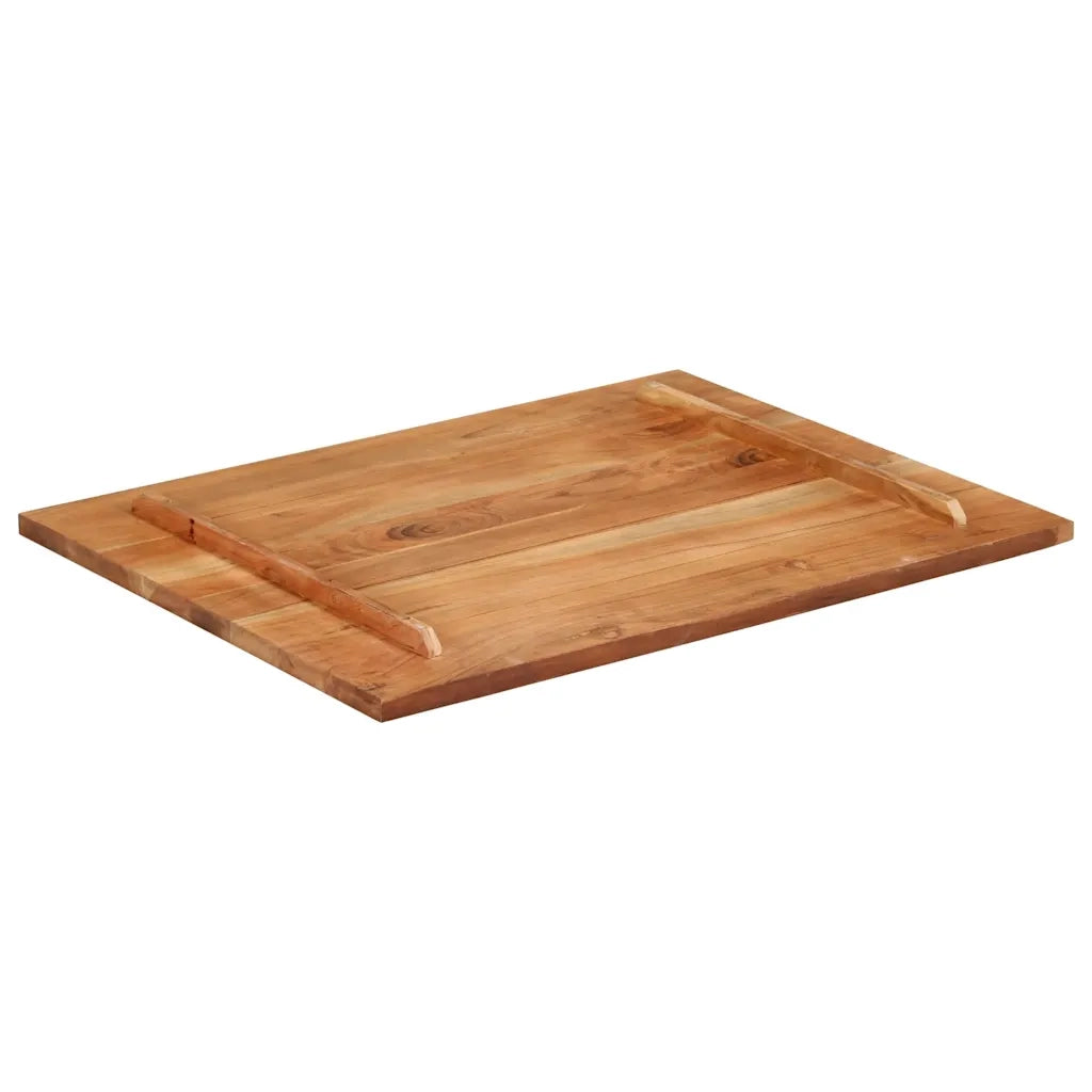 Piano Tavolo in Legno Massello di Acacia 25-27 mm 70x90 cm 285997