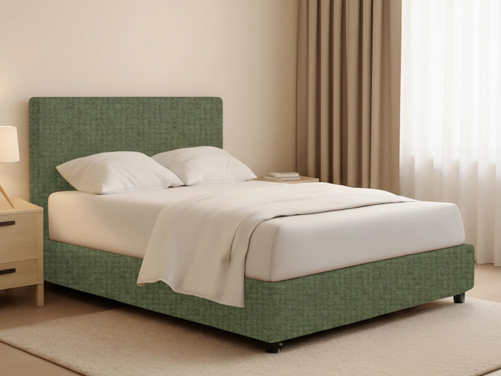 Harlow, Letto Piazza e Mezza Sfoderabile Made in Italy, Verde