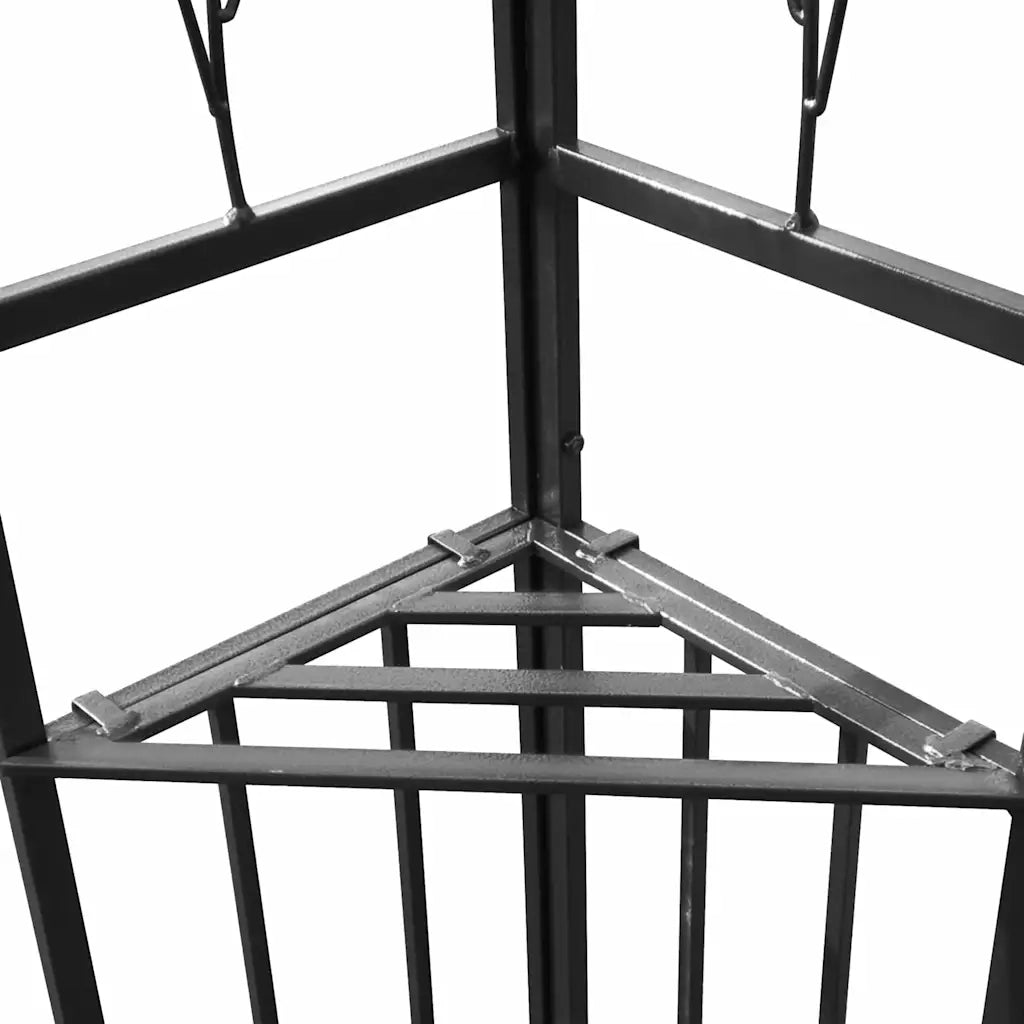 Gazebo con Tetto Doppio 3x4 m Antracite 48031