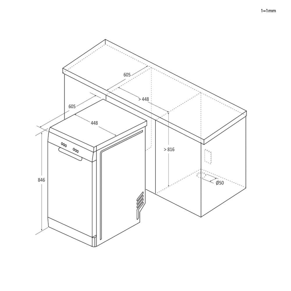 Candy Brava CDPH 2L1049W-80 Libera installazione 10 coperti E