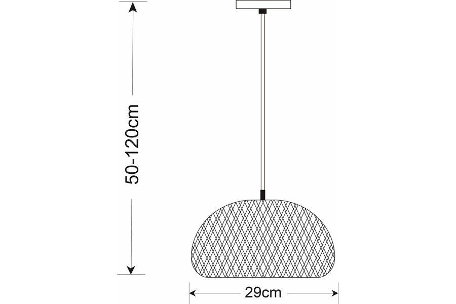 Lampada a sospensione rattan boho Ø29 Sorell E27 Reality