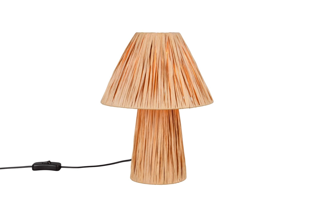 Lampada tavolo boho in carta fungo marrone 2xE14 10W